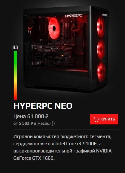 Информация с сайта hyperpc.ru