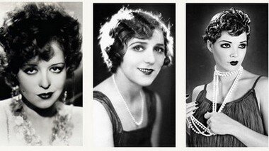 Четкая, сильно выступающая на виски и лоб мелко и среднеамплитудная волна. На сегодня это один из трендов моды. Прическа с волной, дополненная соответствующим платьем, вообще писк сезона. Кроме этого можно к образу добавить нити жемчуга и всевозможные броши и тогда Вы полностью воплотите в жизнь стиль модной дамы того времени.