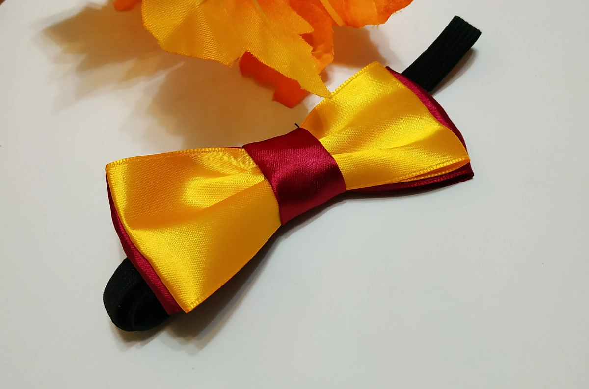 Галстук-бабочка своими руками из атласной ленты / Bow tie with your own hands from satin ribbon