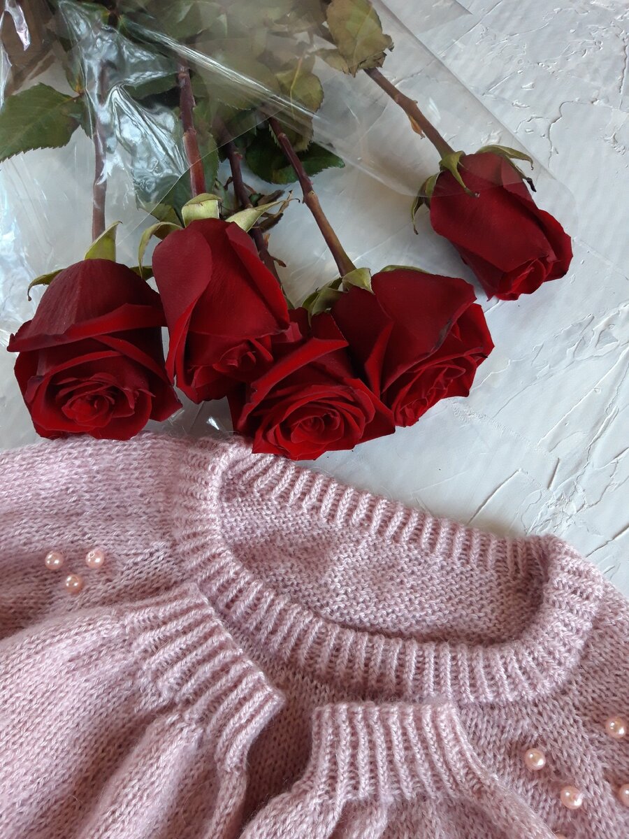 Резинка спицами со скрещеной лицевой