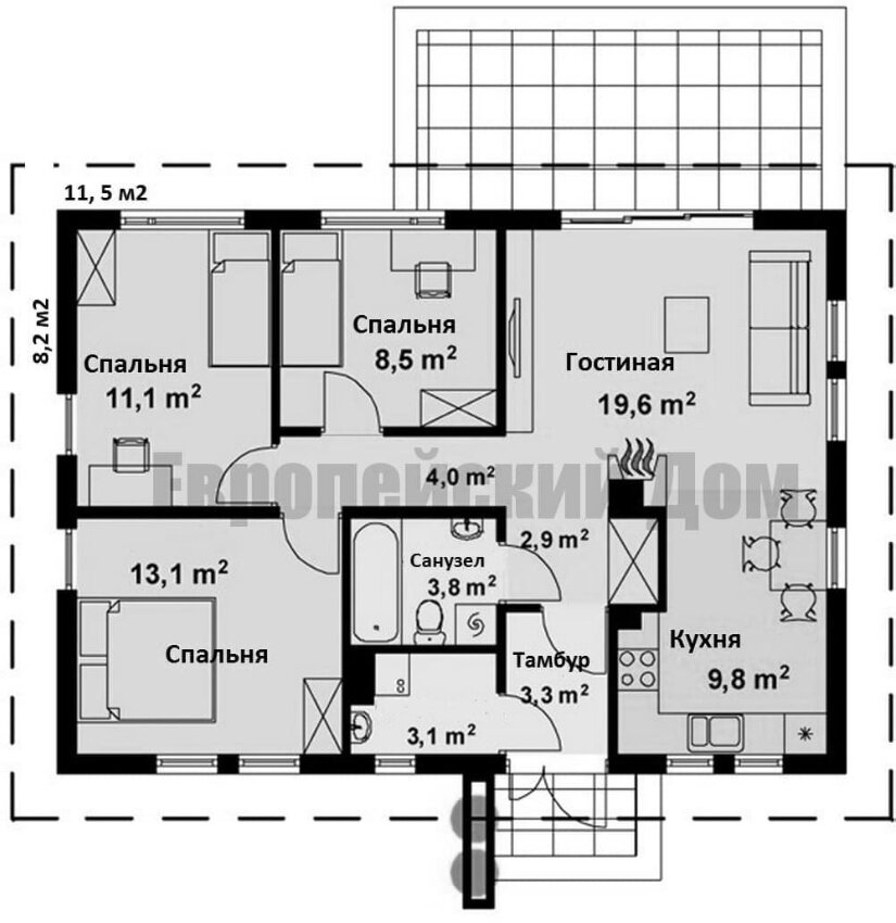 Проект дома 8 11