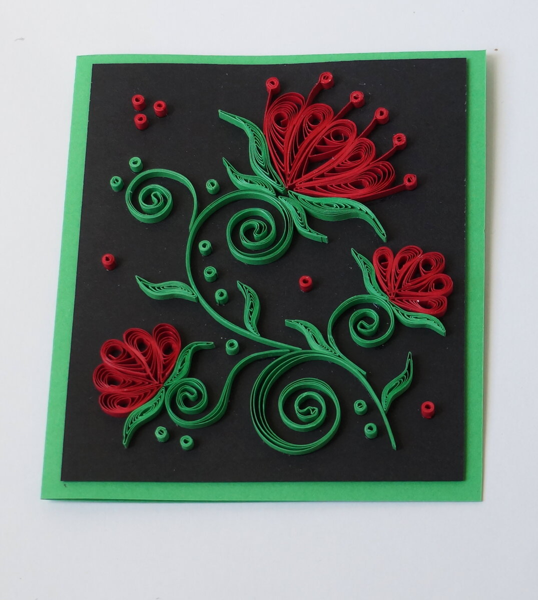 открытка в технике квиллинг (бумажная филигрань)