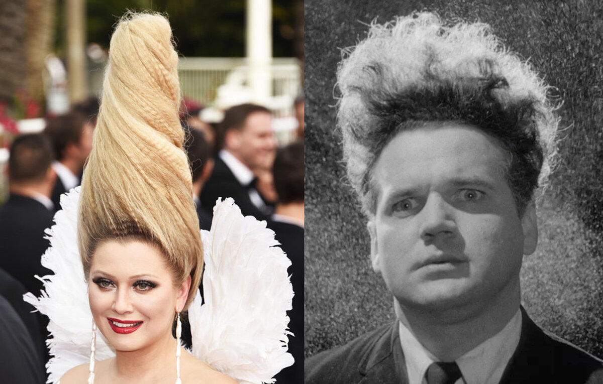 Лена и персонаж фильма «Голова-ластик»