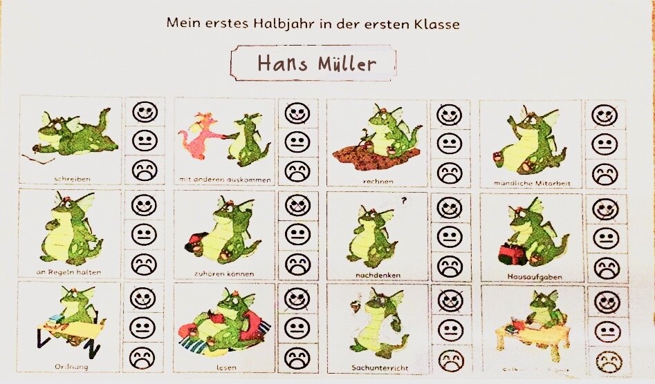  Аттестат первоклашки в Германии