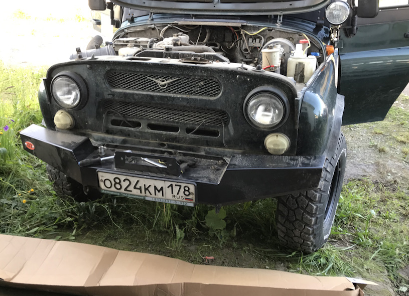 (работа над силовым передним бампером, подробности ниже в публикации)