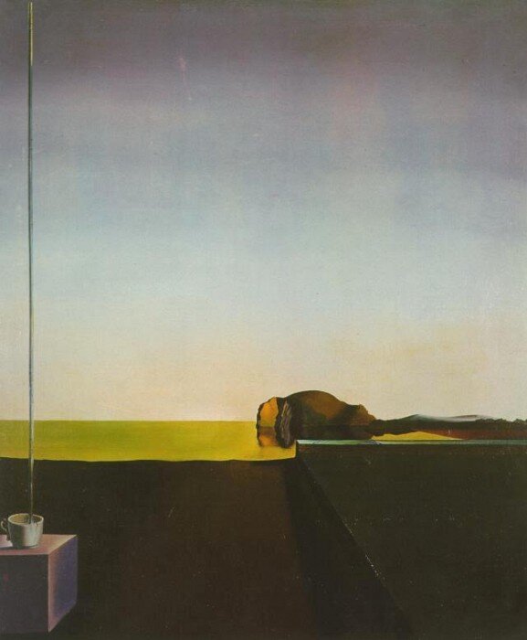 Сальвадор Дали.  «Истинное изображение Острова мертвых Бёклина в час Анжелюса»