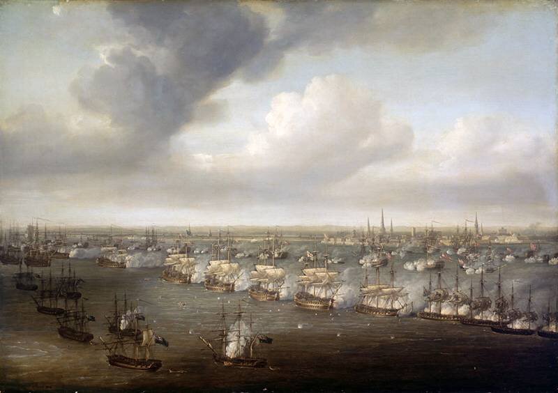 Николас Покок. Копенгагенское сражение 2 апреля 1801 г.