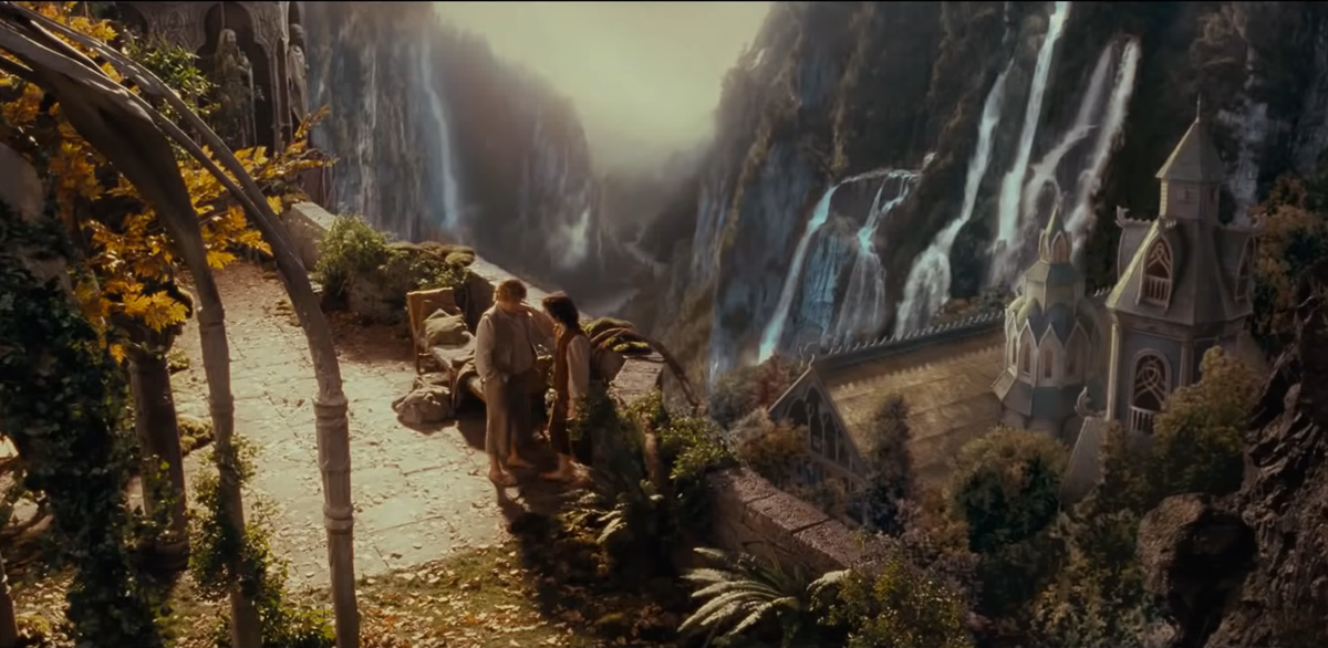 Кадр их фильма "Властелин Колец: Братство Кольца"