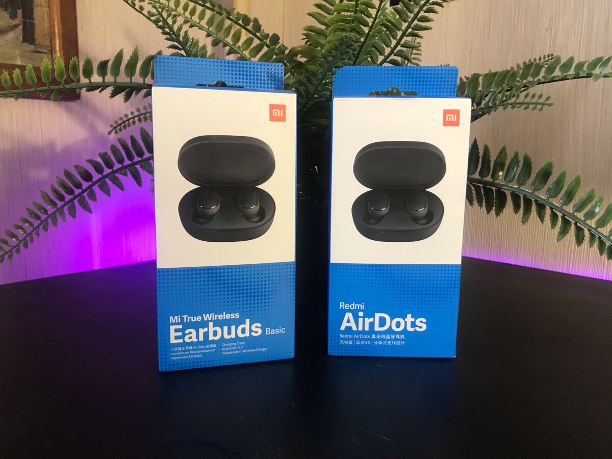 Redmi AirDots и Mi True Wireless Earbuds Basic ( упаковка )