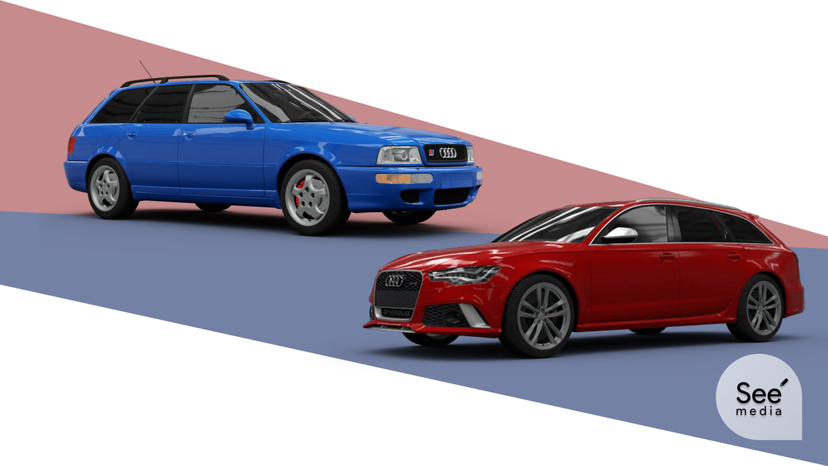 Audi RS2 Avant (слева) и Audi RS6 (справа)