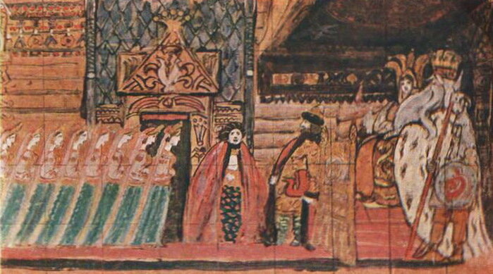 С.В. Малютин (1859-1937), Русская школа. "Садко. Выбор невесты". 1890