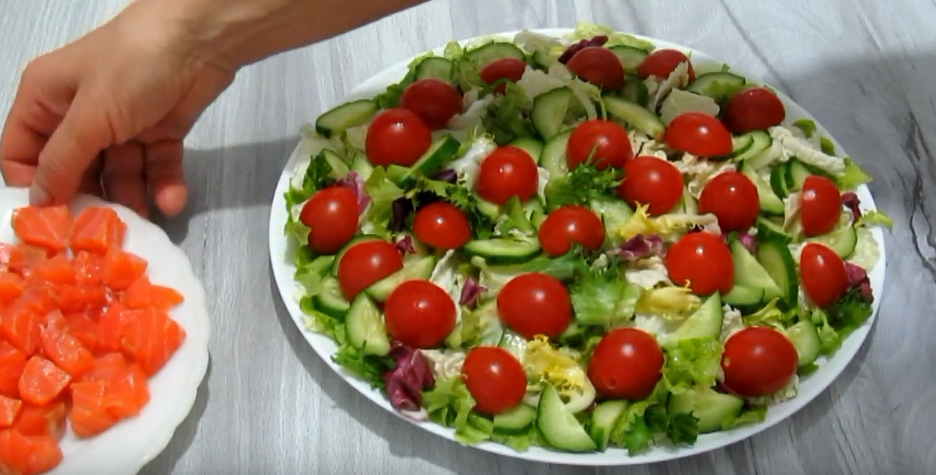 Овощной салат с рыбой - рецепт с фото на баня-на-окружной.рф