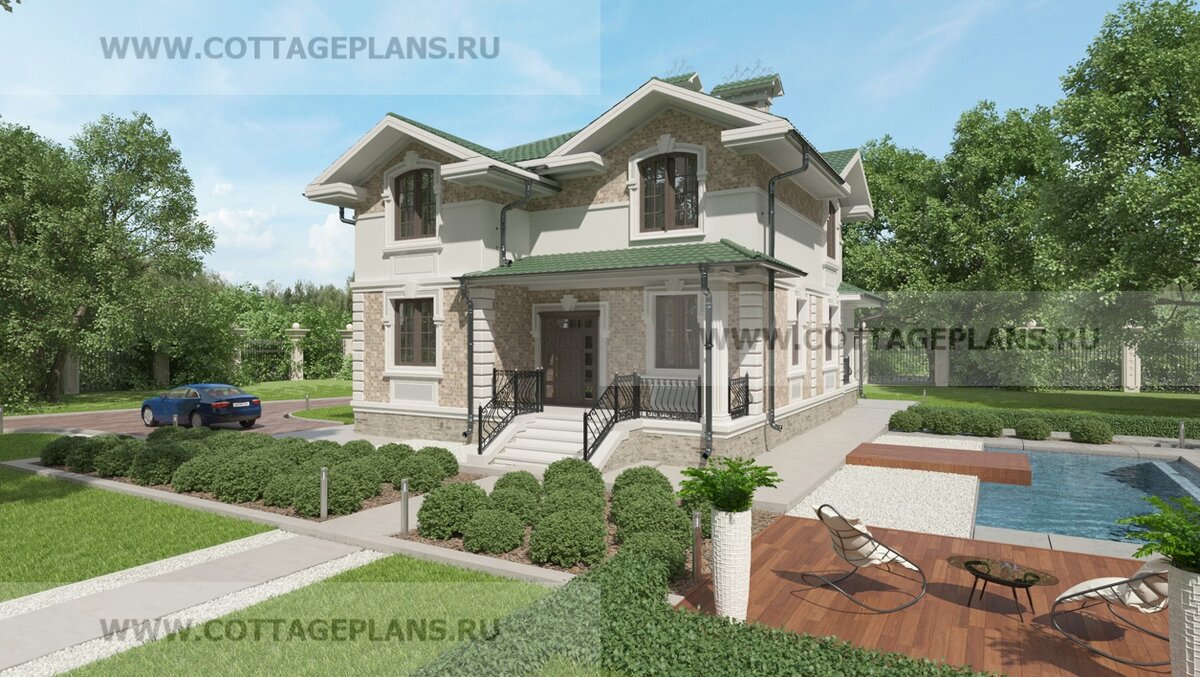 Фасады дома. Источник фото: https://www.cottageplans.ru