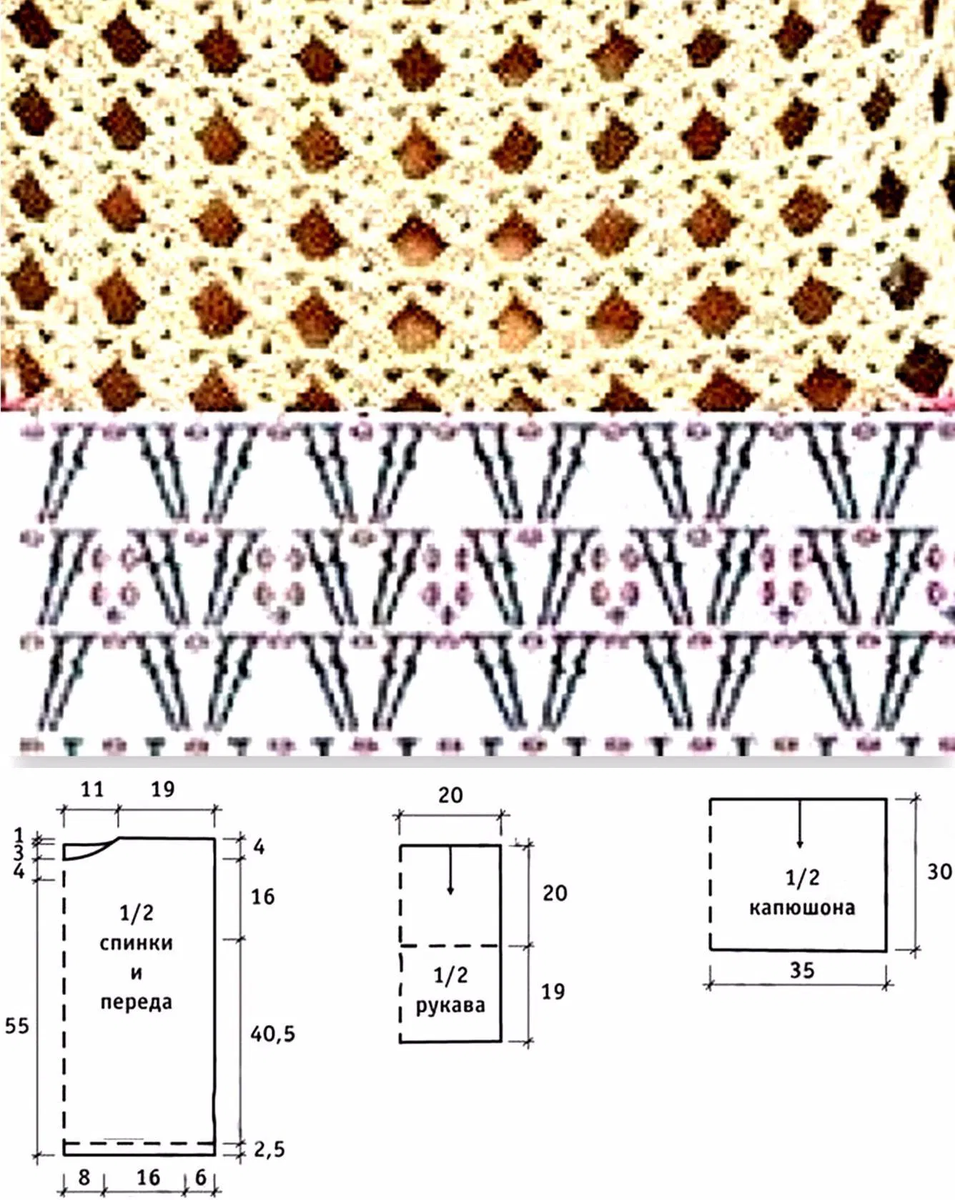 Узоры крючком для летней кофточки схемы