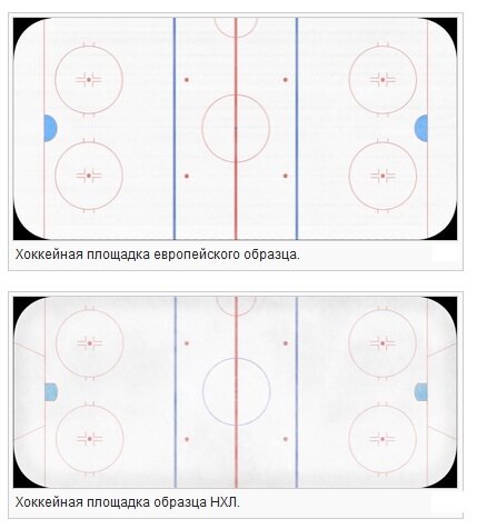 Какие размеры имеют площадки в хоккее. Сравниваем хоккей с мячом и хоккей с шайбой