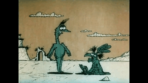 Мультфильм «Крылья, ноги и хвосты» (1988), режиссёры И.Ковалёв и А.Татарский (по сказке А. Иванова).