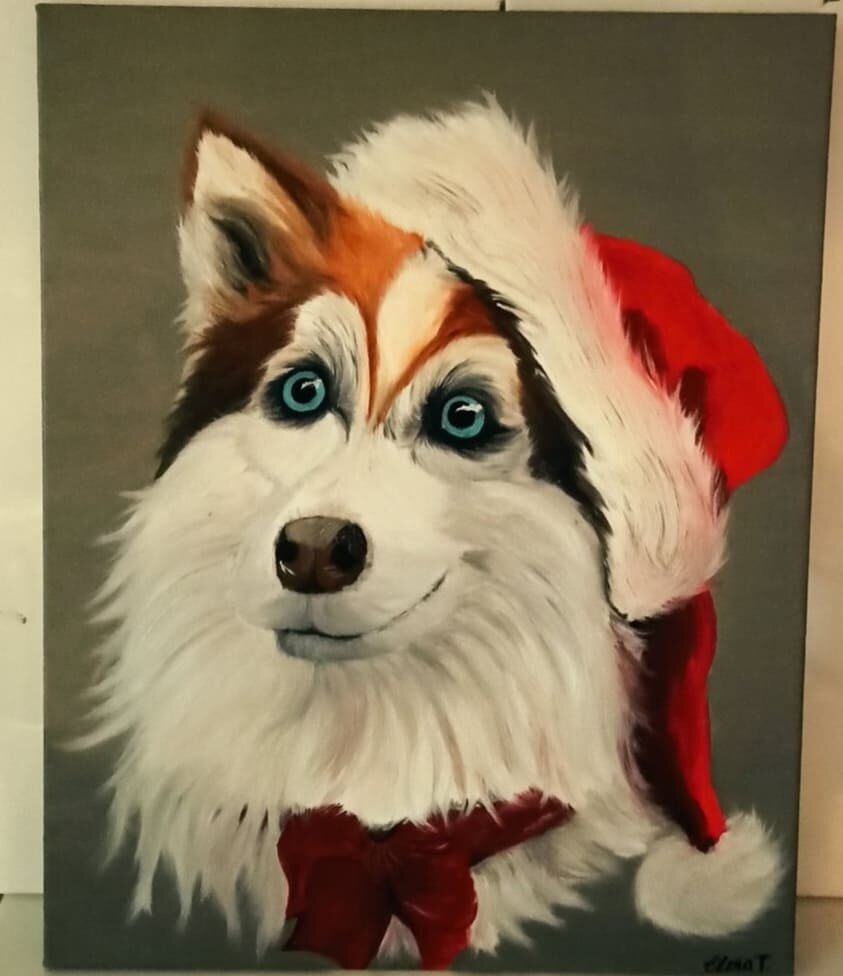 Елена Т. Картина маслом "Праздник Приближается" Размер 40*50