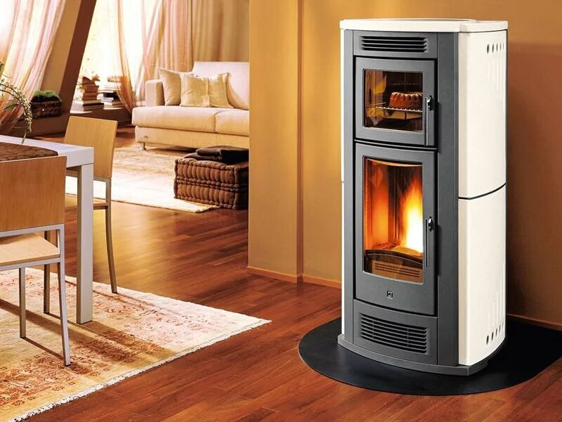 Универсальная печь лаконичного дизайна с духовым шкафом