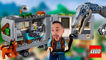 ПАПА РОБ И LEGO МИР ЮРСКОГО ПЕРИОДА: ПОЕДИНОК С БАРИОНИКСОМ: ОХОТА ЗА СОКРОВИЩАМИ - JURASSIC WORLD!