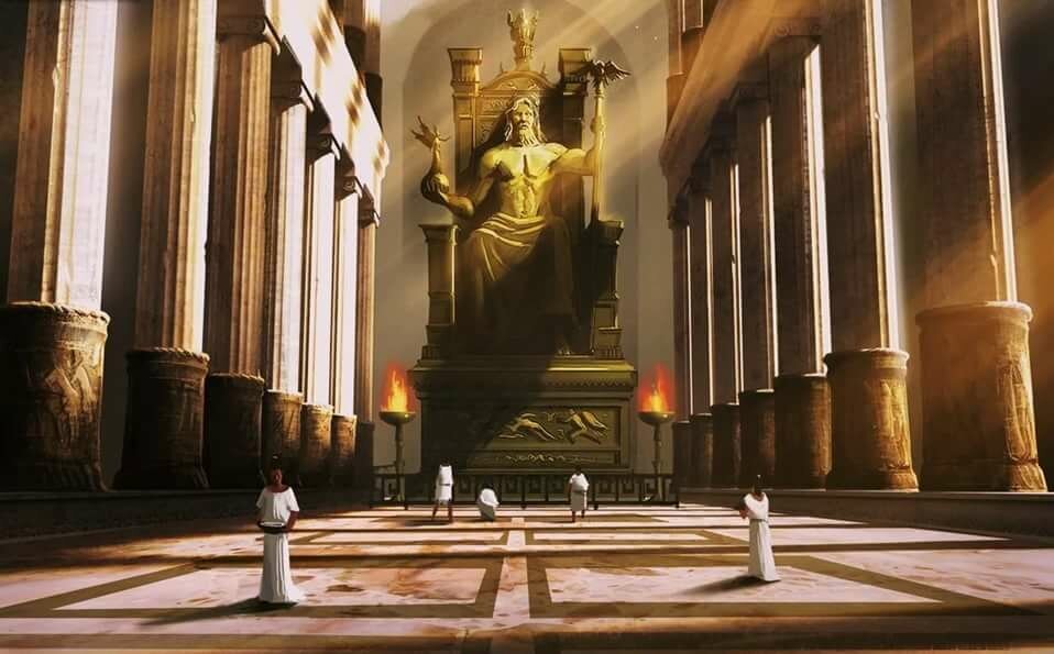 Фантазия художника на тему Храма Зевса. Автор неизвестен, источник - Google Images