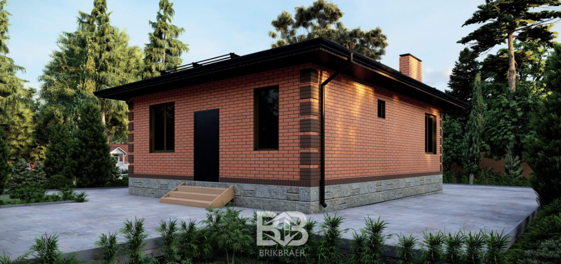 Готовый проект 1-этажного дома площадью 87 кв.м. - ул.Вселенной, Ростов-на-Дону