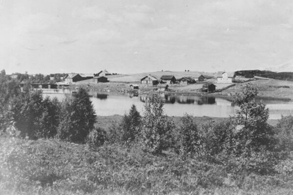Карельская деревня, первая половина XX века. Фото в свободном доступе. 