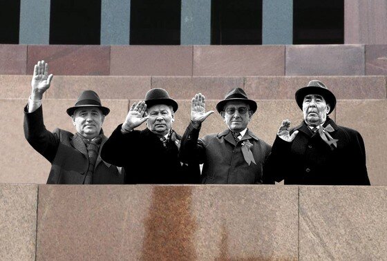    Михаил Горбачев, Константин Черненко, Юрий Андропов и Леонид Брежнев