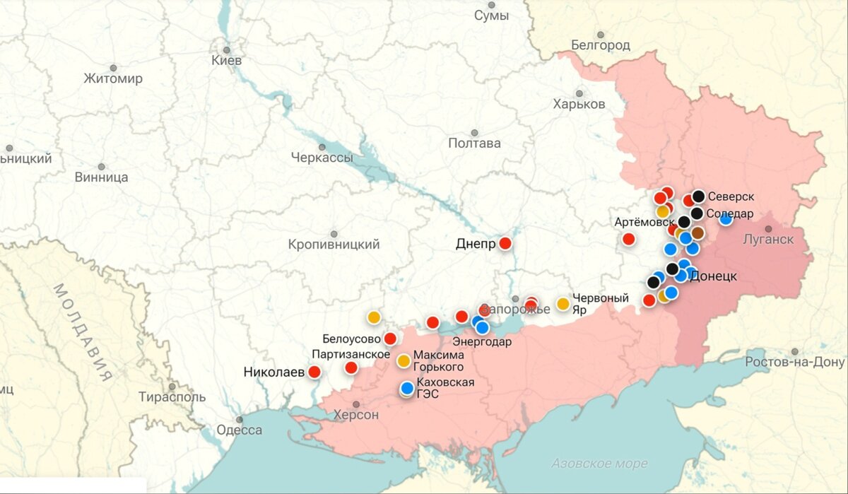 Зона контроля на 29.08.2022. Впереди было много разных событий и гигабайты паники в сети.