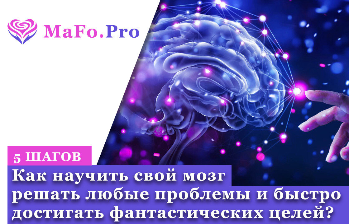 5 ШАГОВ. Как научить свой мозг решать любые проблемы и быстро достигать  фантастических целей? | Мария Фогель, психолог-практик | Дзен