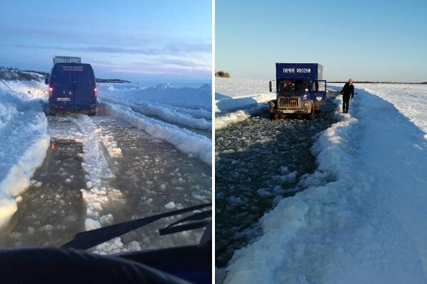 Почтовики совершают последние рейсы по зимникам. Фото предоставлено пресс-службой УФПС ЯНАО – филиала ФГУП «Почта России»