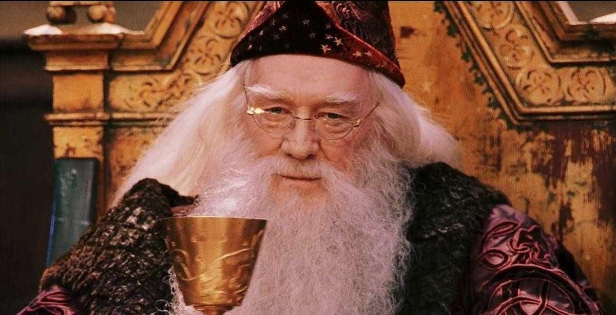 Ричард Харрис в роли Альбуса Дамблдора, взято из всемирной паутины