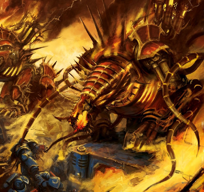 Истязатели легиона Несущих Слово ведут бой против Ультрамаринов