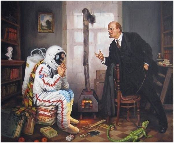 Ленин и астронавт