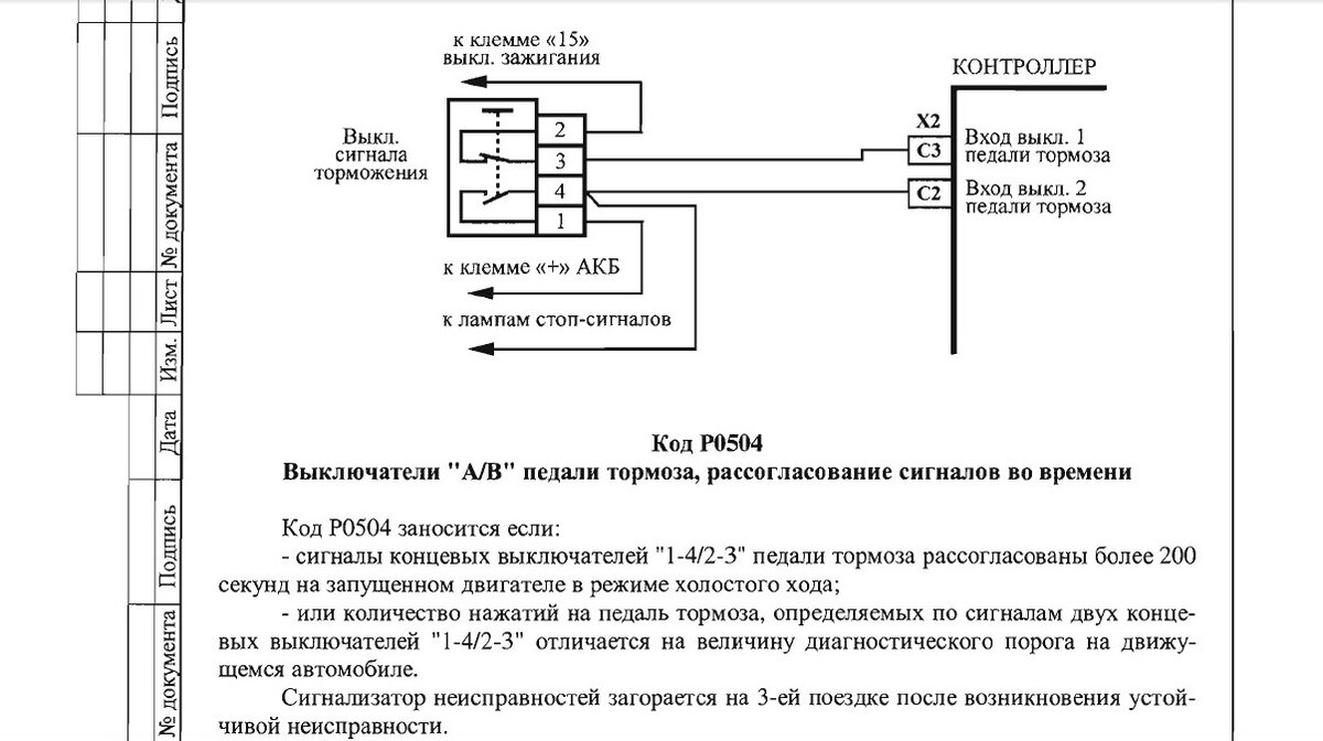 Стоп-сигналы и потеря тяги. Какая связь? | Заметки автодиагноста | Дзен