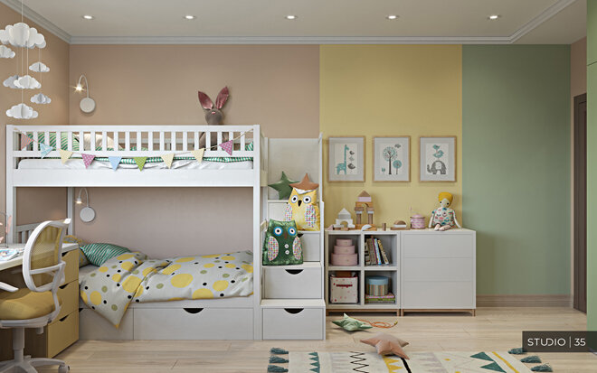    Детское активное поведение и уязвимость их здоровья требует особого подхода к выбору краски для детской комнаты.
