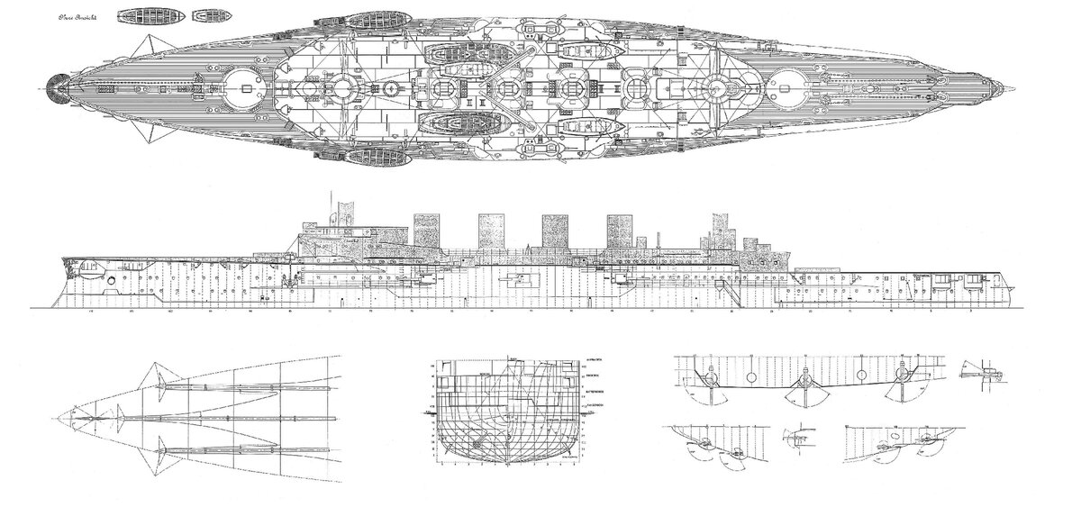Броненосный крейсер шарнхорст чертежи