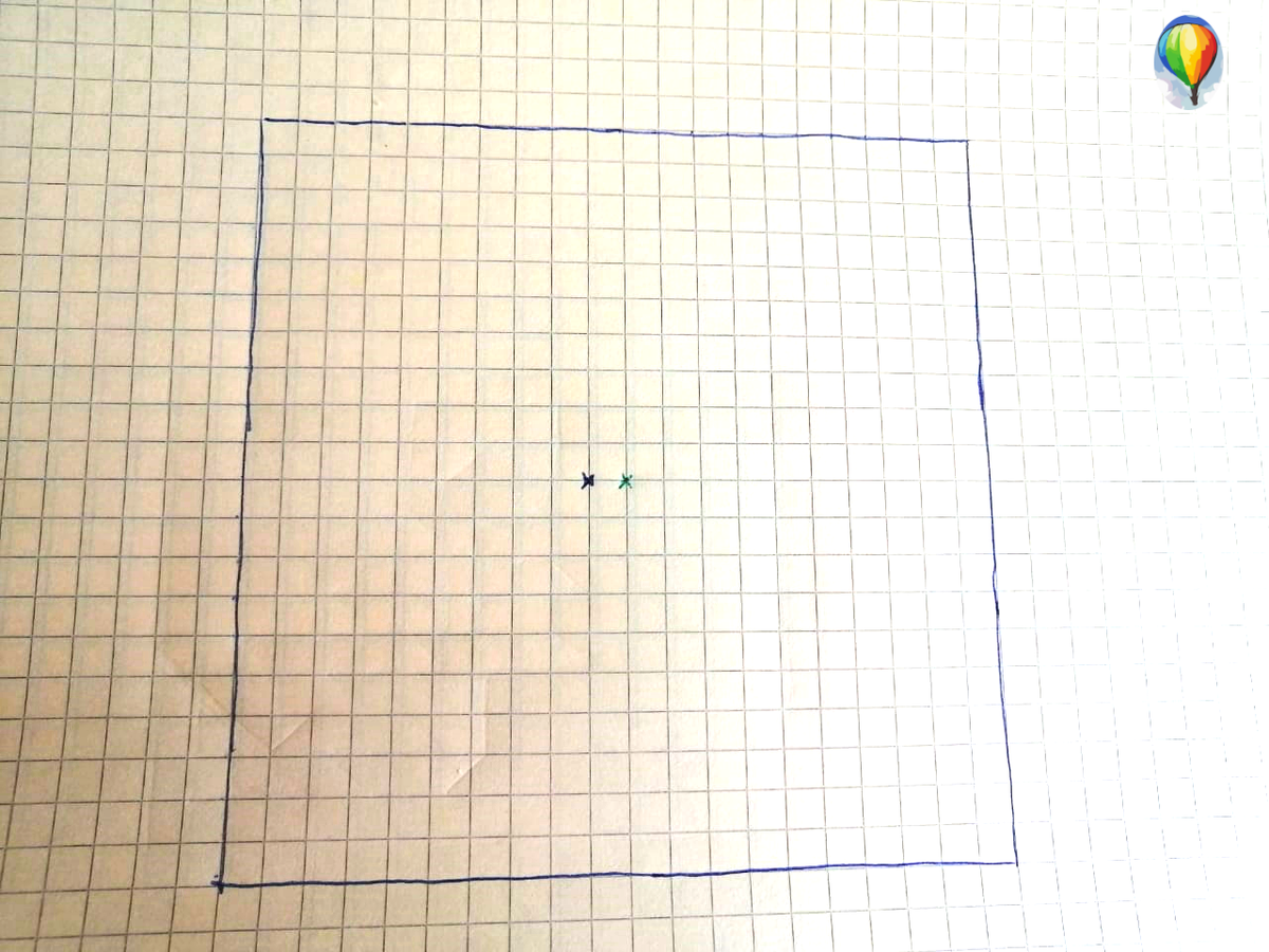 Поле для игры с двумя первыми точками