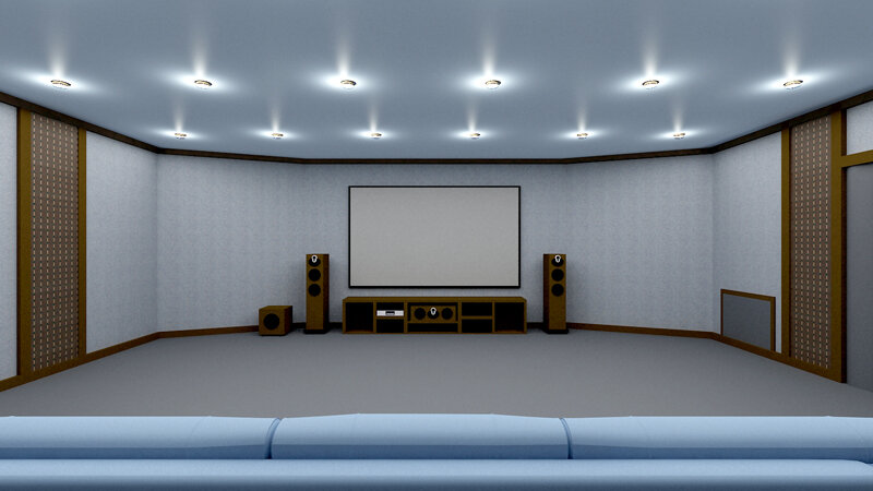 Домашний кинотеатр в  частном доме. Ленинградская область