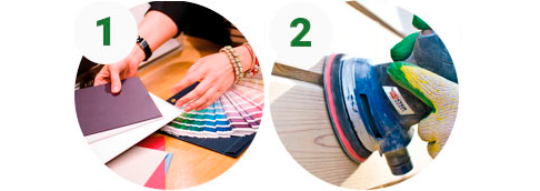 Выбор цвета и шлифовка