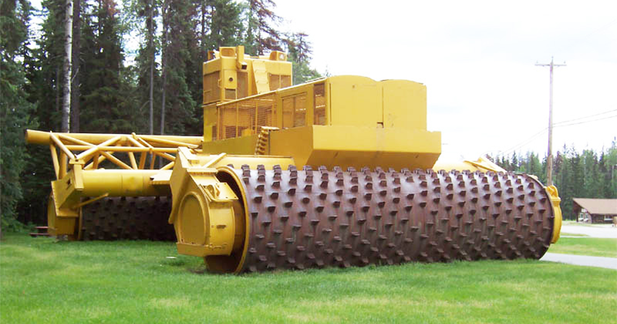 Сложная техника. Letourneau Tree crusher. Letourneau g175. Tree crusher g-175. 1960 Год Лесоповальная машина Letourneau Tree crusher g-175.