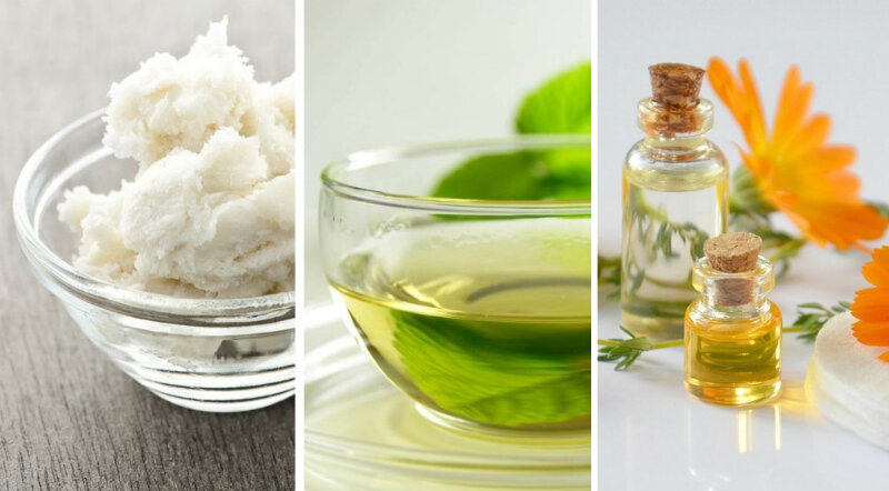 Три составляющие крема: жирная (жидкое или твердое масло), водная (гидролат, вода или травяной отвар) и активная (эфирные масла и др.).