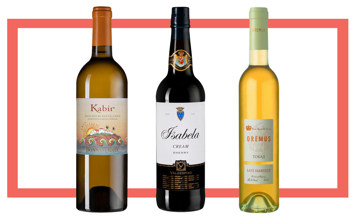 Слева направо: Kabir Donnafugata 2019; Cream Isabela Valdespino; Oremus Tokaj Late Harvest 2015