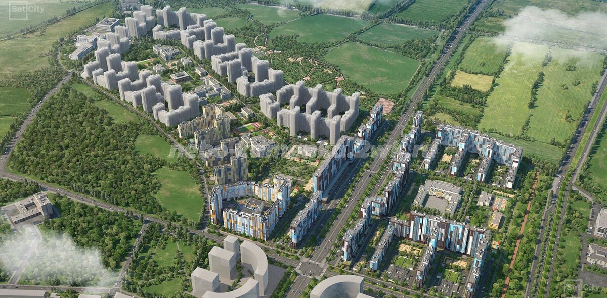 Вид сверху на комплекс