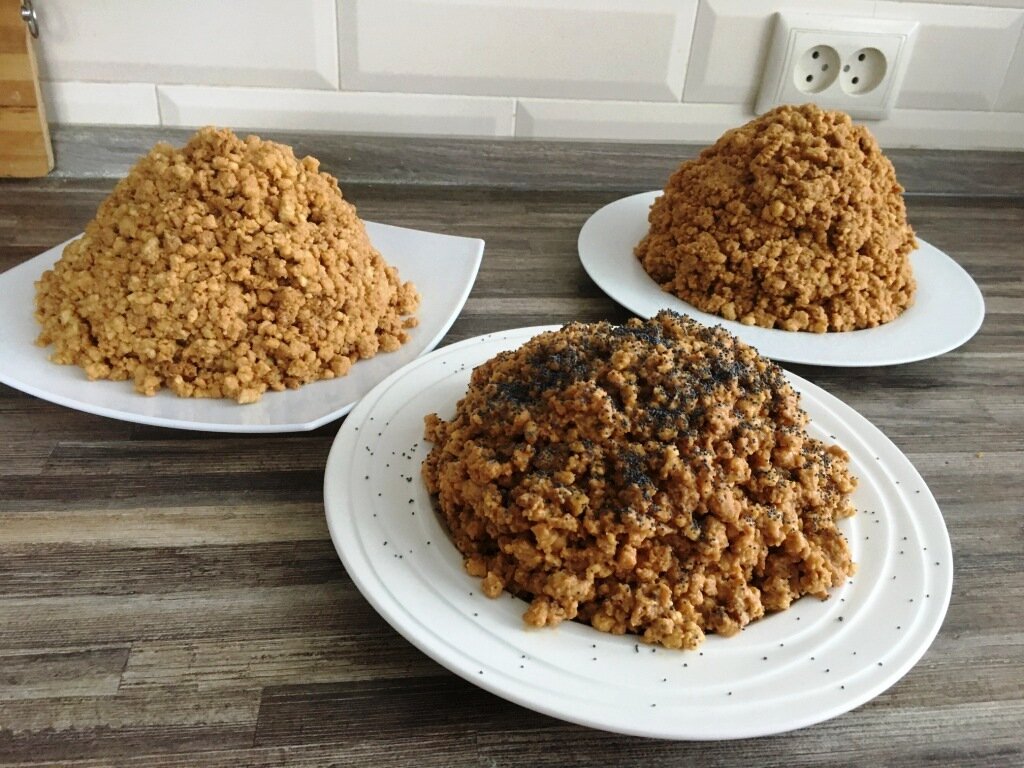 муравейники, результат сегодняшней работы на кухне