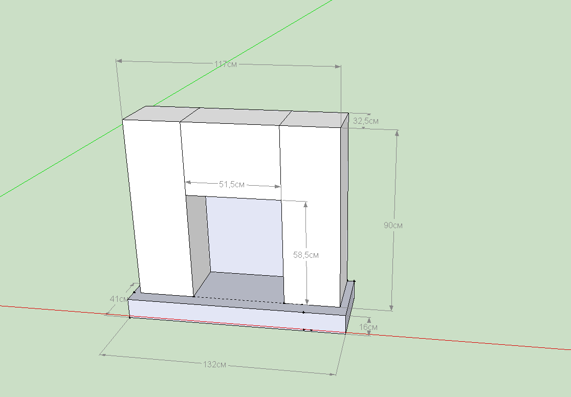 Эскиз делали в бесплатной программе от Google SketchUp