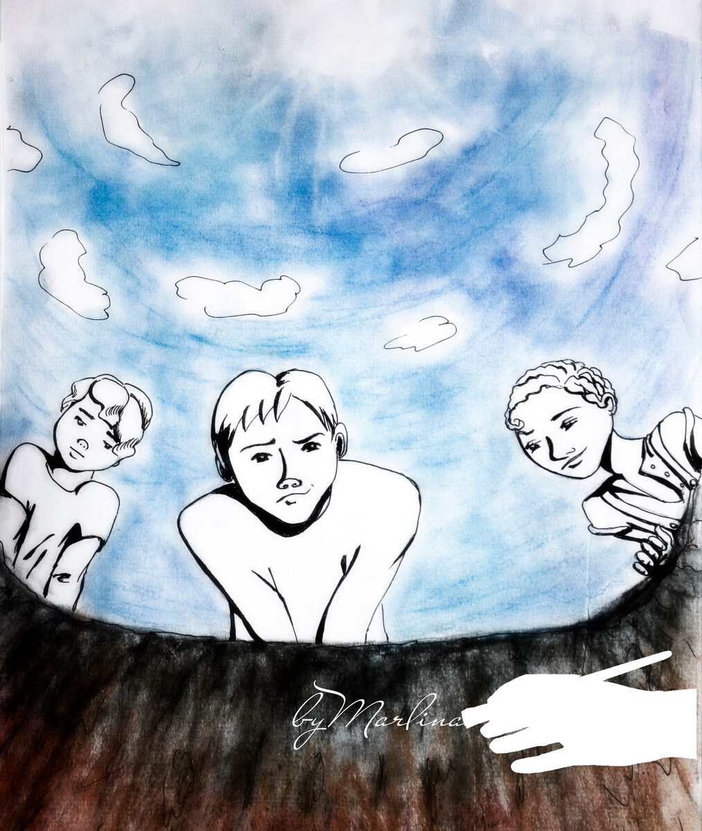 Один из братьев подошел к яме и попросил у Счастья денег.