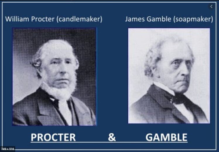 Уильям Проктер и Джеймс Гэмбл Компания: Procter and Gamble Год основания: 1837