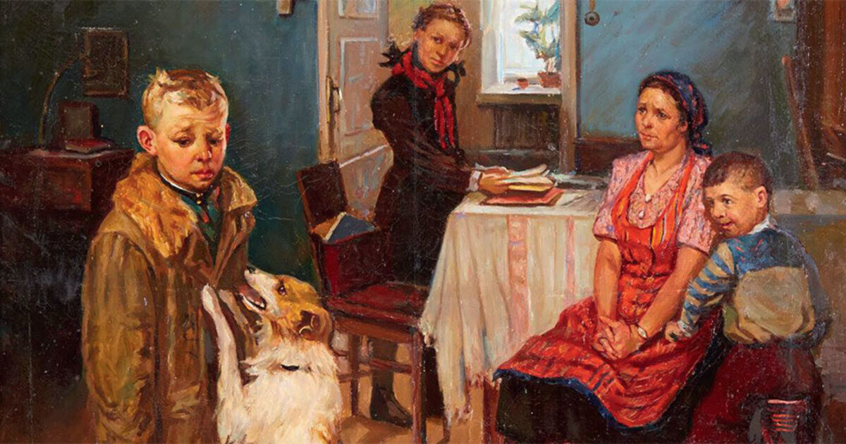 Ф. П. Решетников. Опять двойка                                                                                         (Уж не за историю ли?)