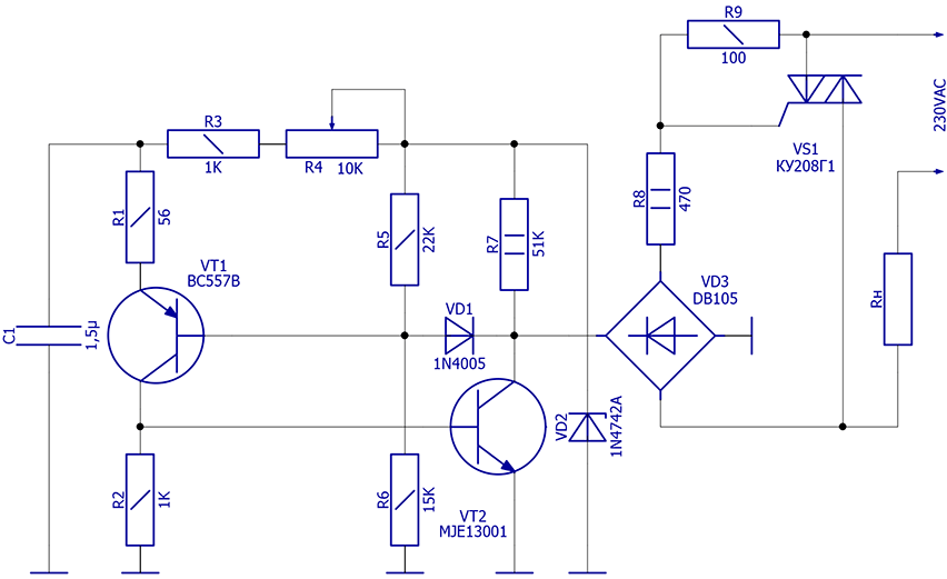 Диммер схема
