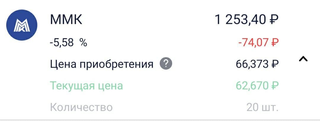 Докупил второй лот ММК